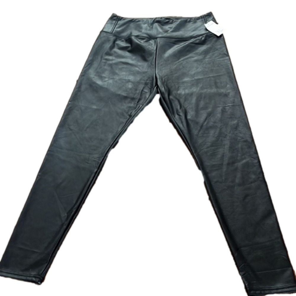 BP faux black leather pants